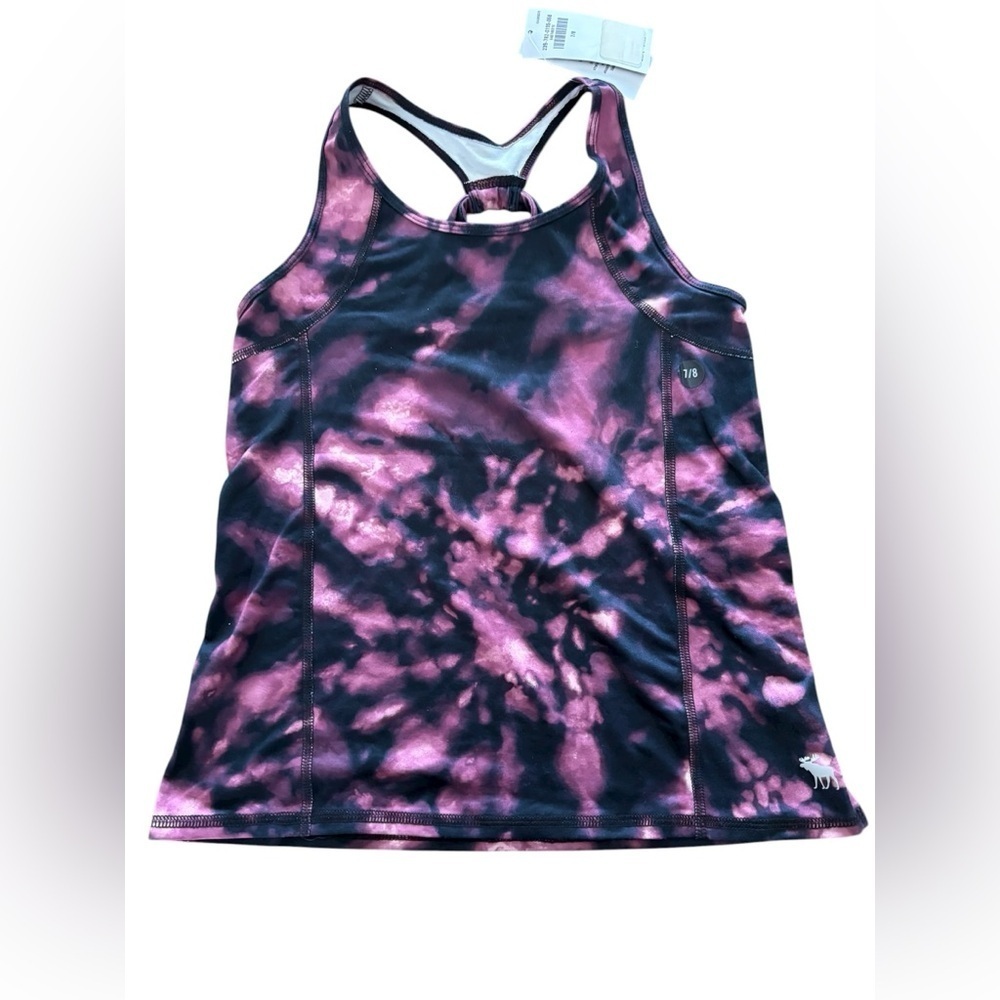 Abercrombie & Fitch Tie-Dye Tank Top in Pink and Black